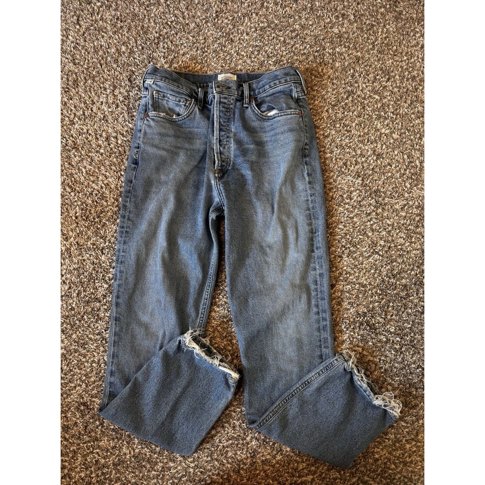 Citizens of Humanity Jolene Jeans 29 Premium Vintage High Rise Straight Raw Hem